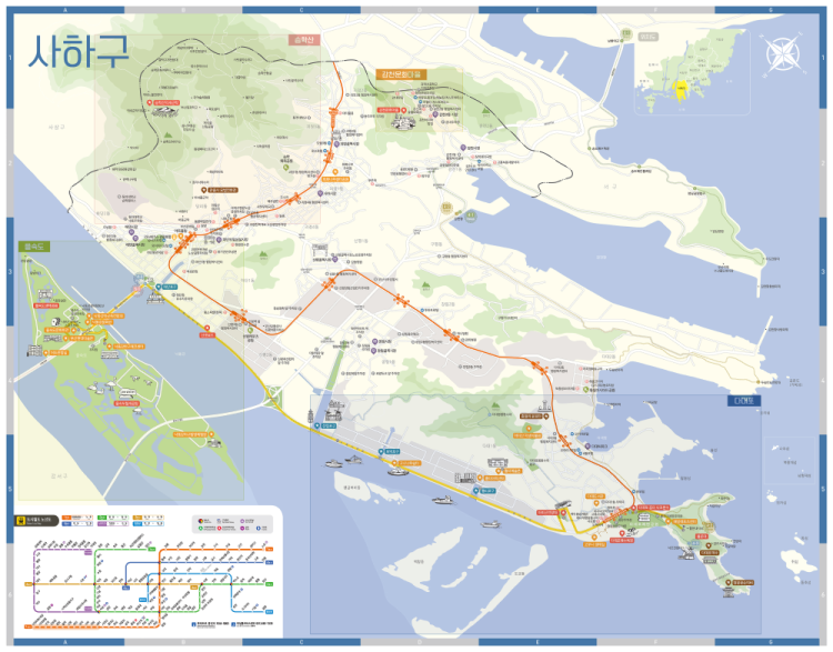 사하구 관광지도(국문)